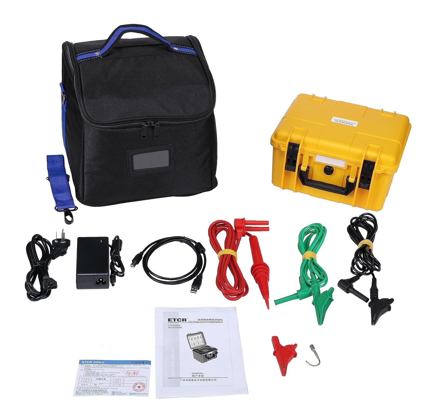 ETCR3500 5KV Insulation Tester Digital High Voltage Megohmmeter 5kV 5TΩ 5mA