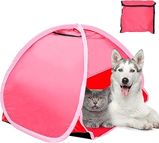 Mini Kopfzelt, Strandmuschel Pop Up Strandzelt, Faltbar Kopfstütze Zelt, Pop Up Zelt Sonnenschutz Reise Klein mit Aufbewahrungstasche für Familien Strand, Rosa