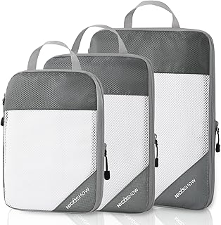 NICOSHOW Compression Packing Cubes for Travel, Packing Cubes Compression Travel Essentials, Compressible Packing Cubes Tra...