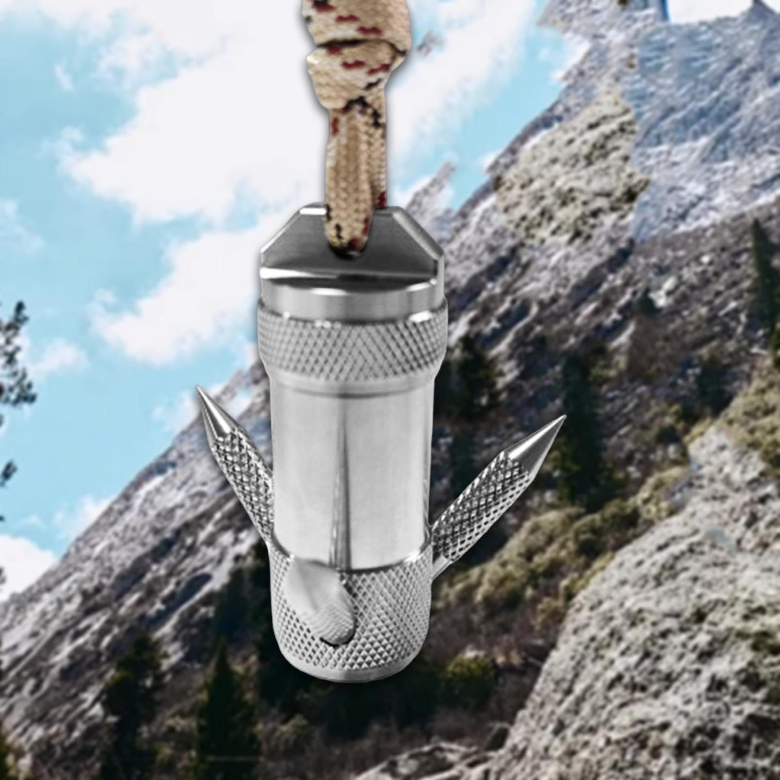 Menolana Grappling Hook Sturdy Multipurpose Stainless Steel Foldable Climbing Claw for Hiking Outdoor, 3 Claw