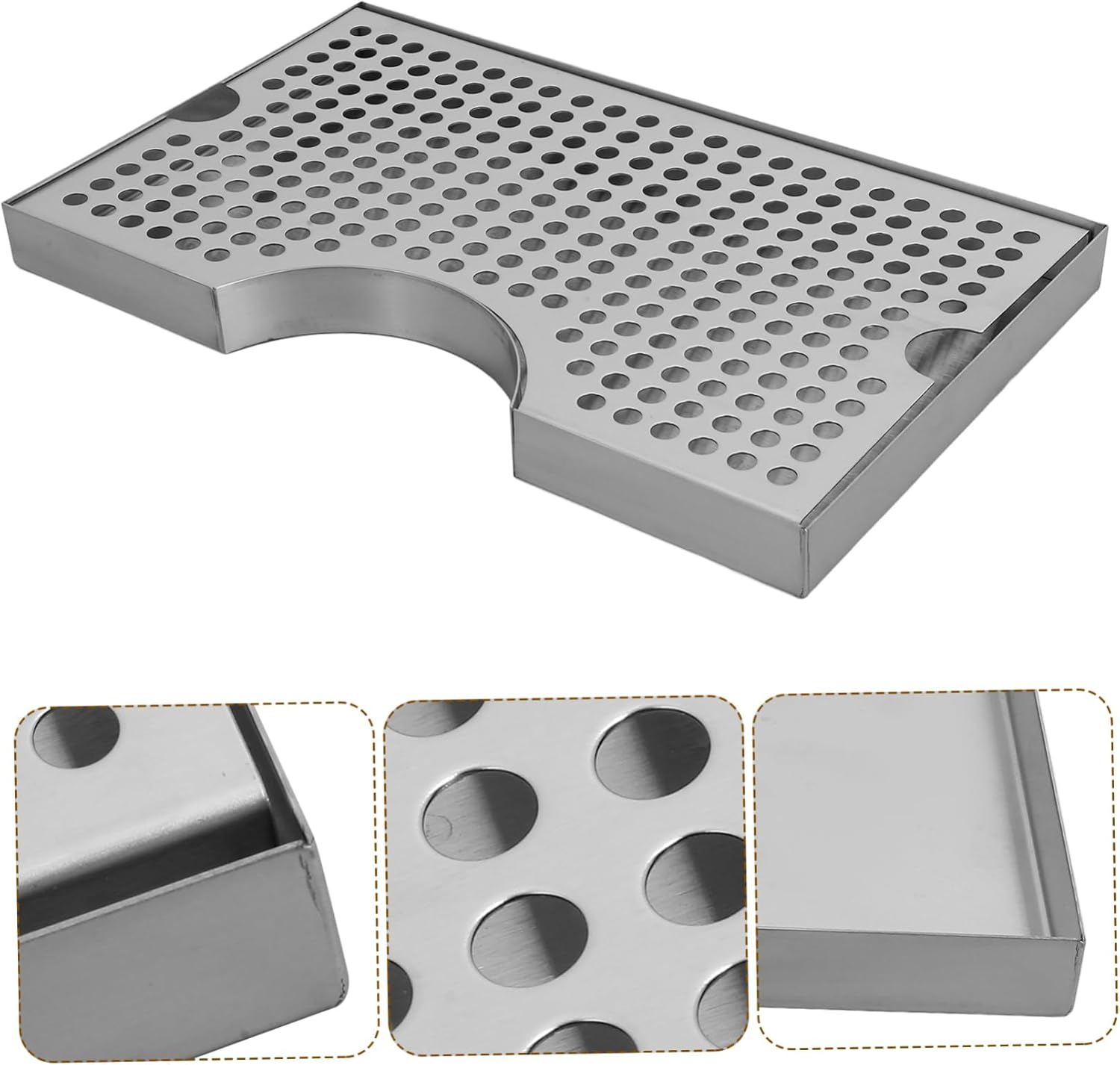 PRETYZOOM Elegant Kegerator Drip Tray Stainless Steel Beer Machine Drip Catcher Easy to Use Home Decor