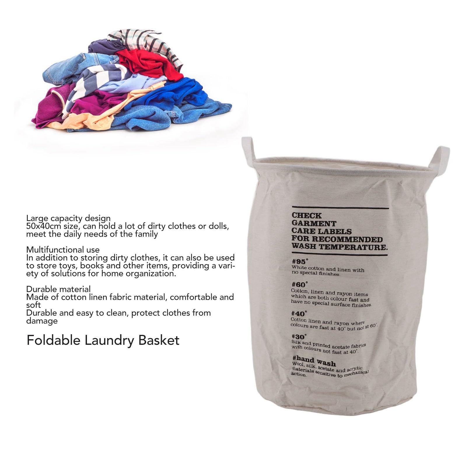 TATAY Bohol Panier à Linge, Capacité 40L, Polypropylène, Sans