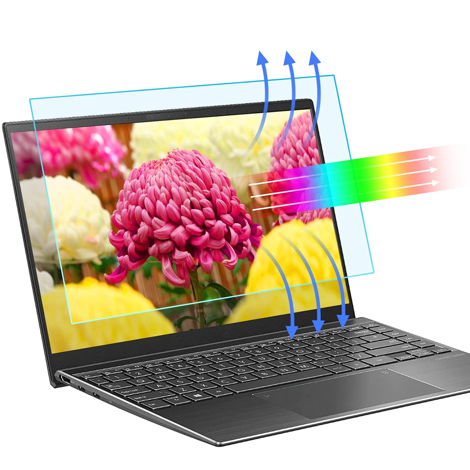 Saco 14 inch Laptop Blue Light Blocking Glossy Screen Protector Guard