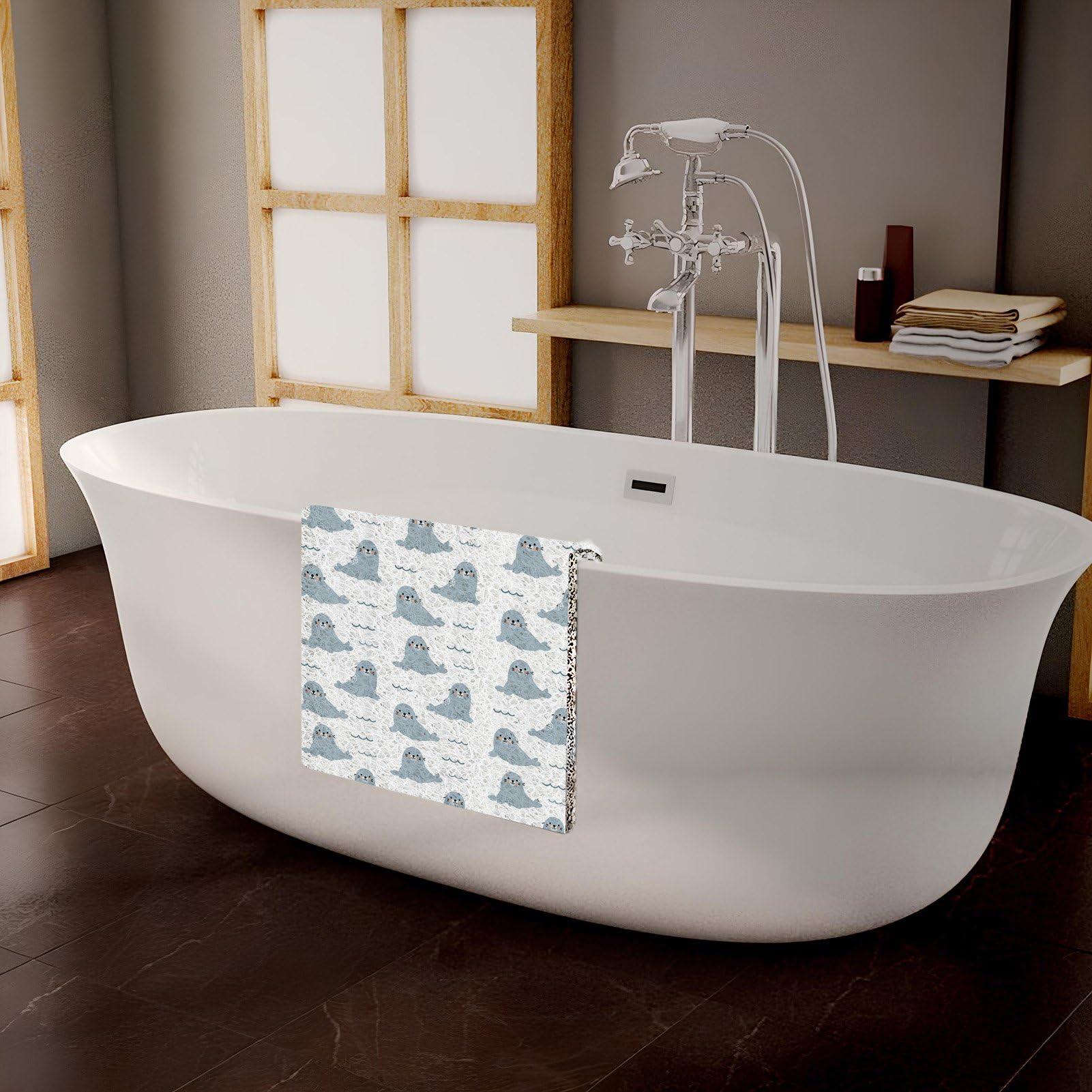 Shower Mat Bathtub Mat 80x80cm Non-Slip Quick Drying PVC Loofah Bathmat