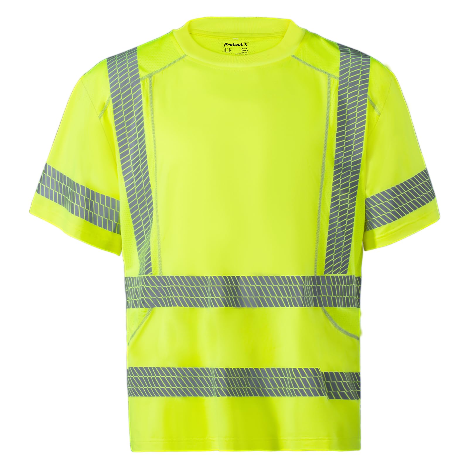 ProtectX High Visibility Short Sleeve Shirts Reflective Hi Vis Safety Shirts for Men and Women Shirts for Construction 1 Pack