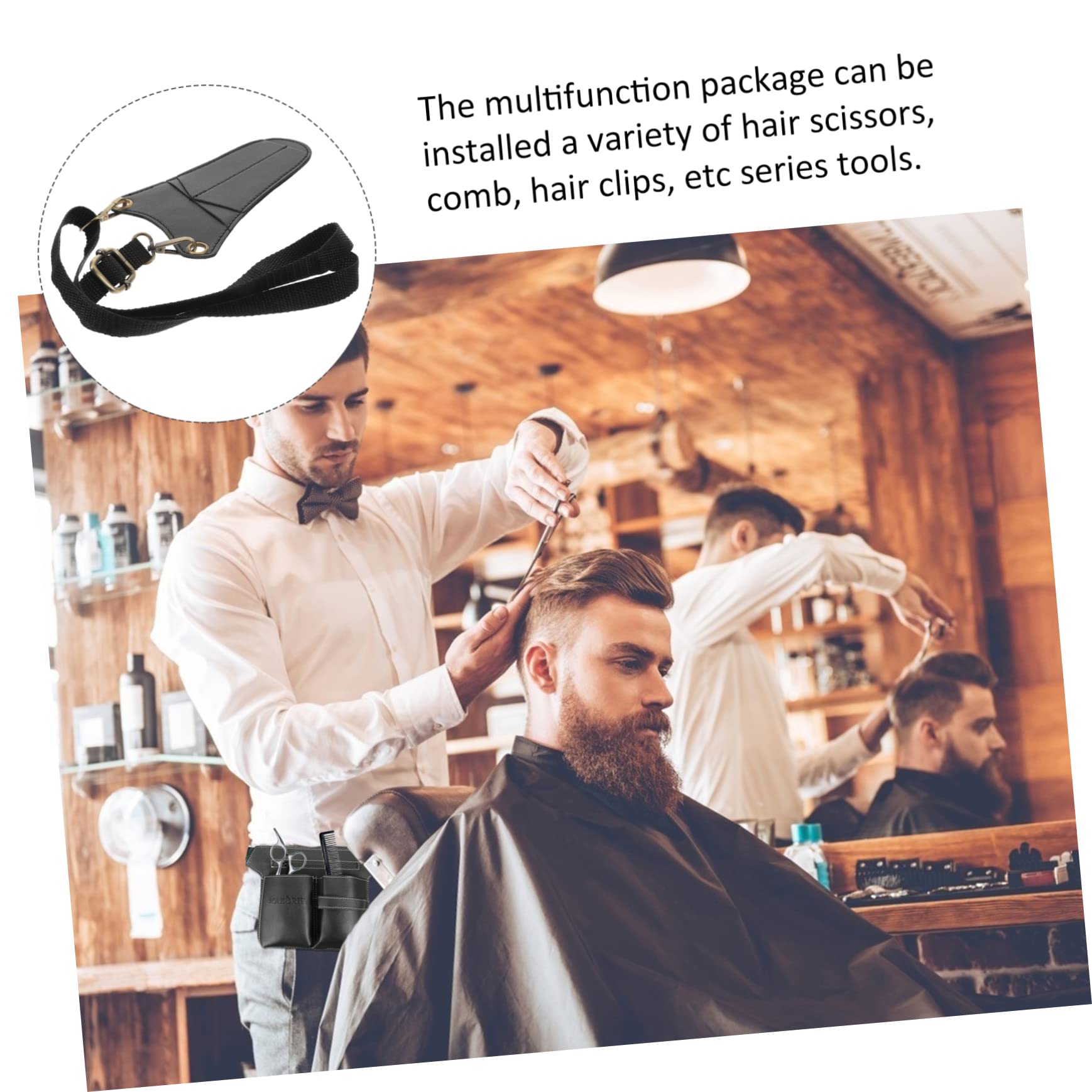 Healeved Hairdressing Scissor Tool Case Barber Waist Bag Scissors Pouch for Hair Styling Tools