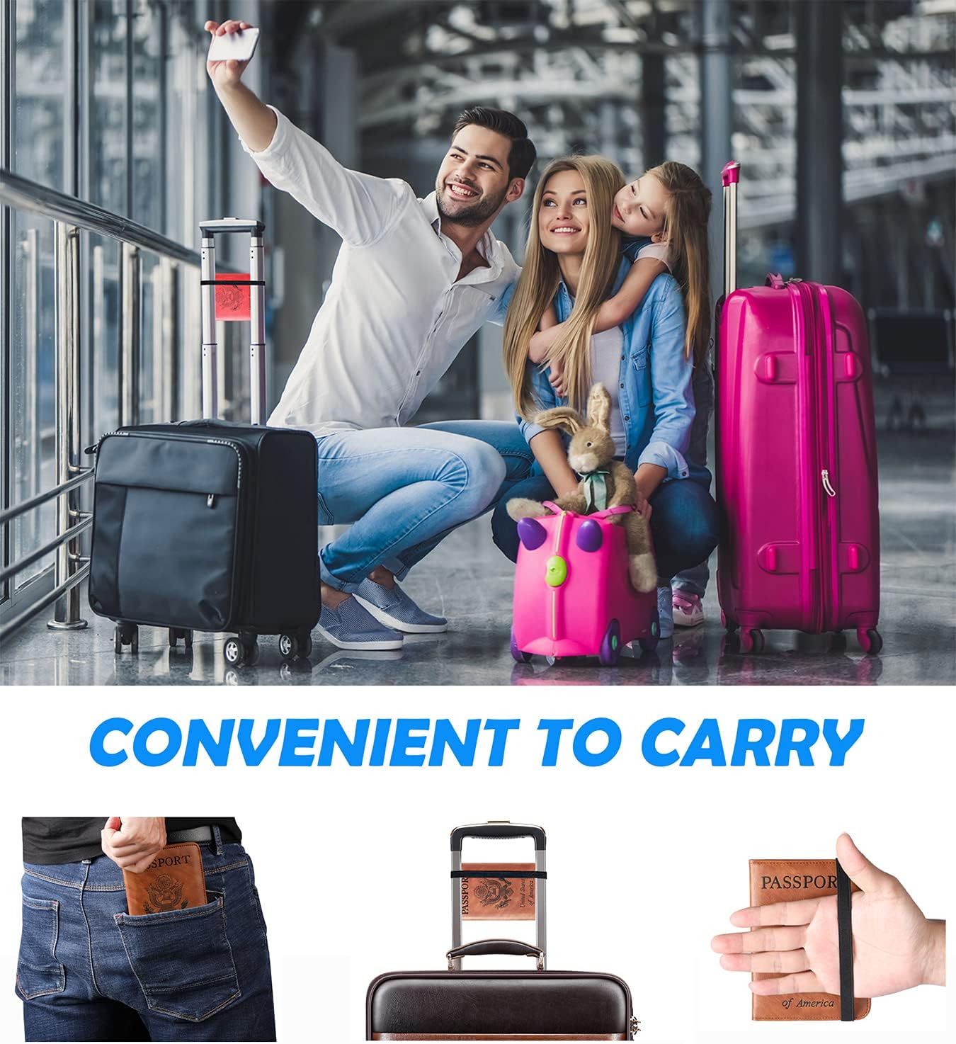  | Passport and Vaccine Card Holder Combo Passport Holder Cover Wallet Case Rfid Blocking Leather Travel Wallet for Men Women (Black) | Passport Wallets