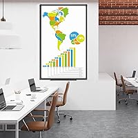 Vista 5 de JILoffice Magnetic Whiteboard/White Board, Dry Erase Board 48 x 31 Inch, Black Aluminum Frame Wall Mounted Board for Office Home and School