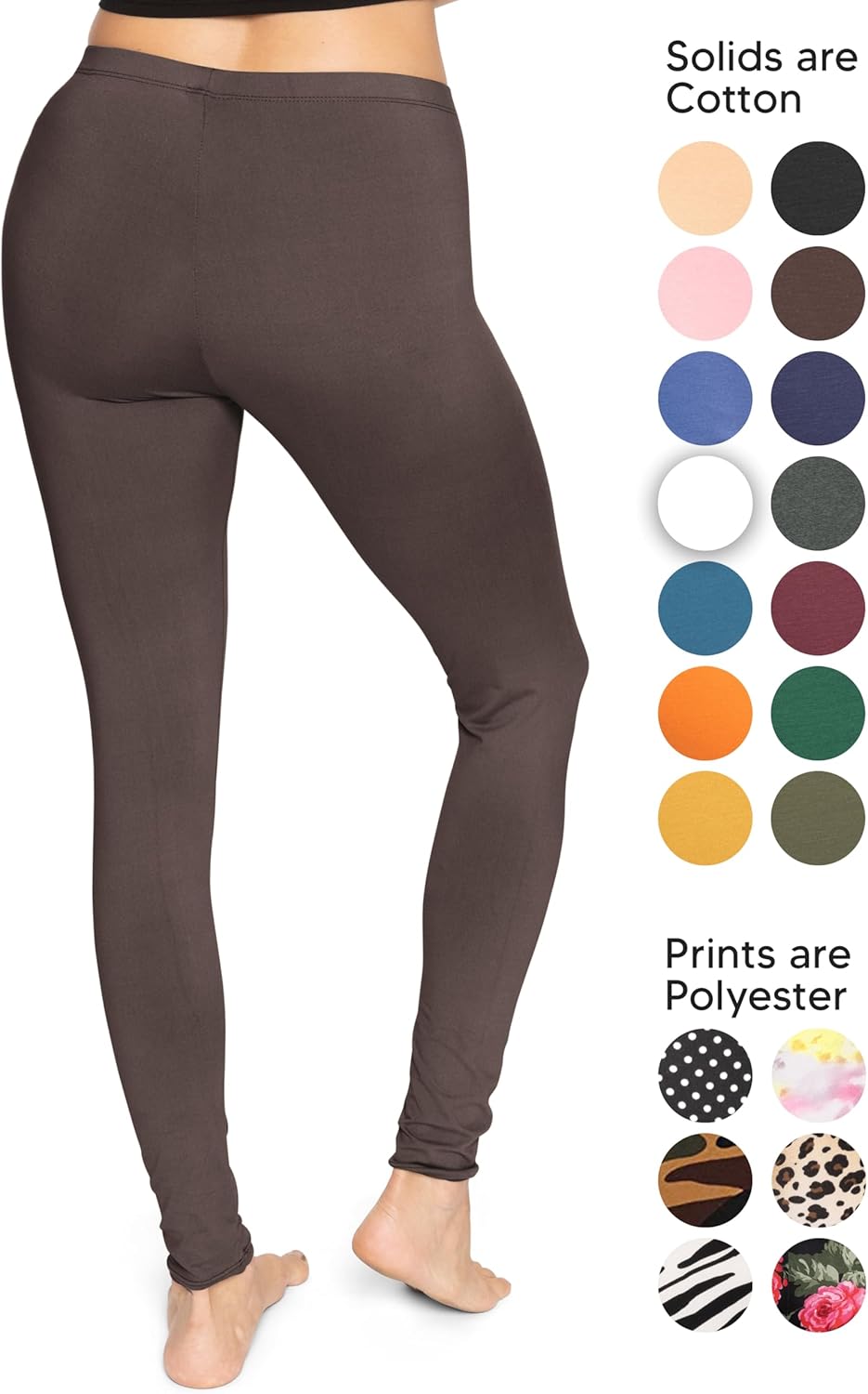 STRETCH IS COMFORT Women's and Plus Size Oh So Soft Full and Knee Length Leggings | Basic Essentials | Small to 7X