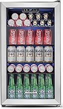Honeywell Beverage Refrigerator and Cooler, 116 Can Mini Fridge with Gla...