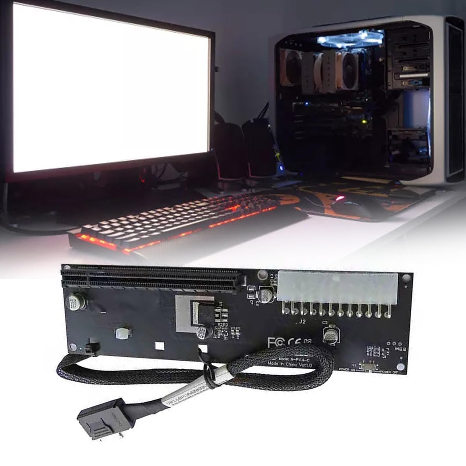PCIE3.0 M.2 NVMe auf SFF 8612 TGX Externer Karten Grafikkartenadapter für Erweiterung für externen Grafikanschluss