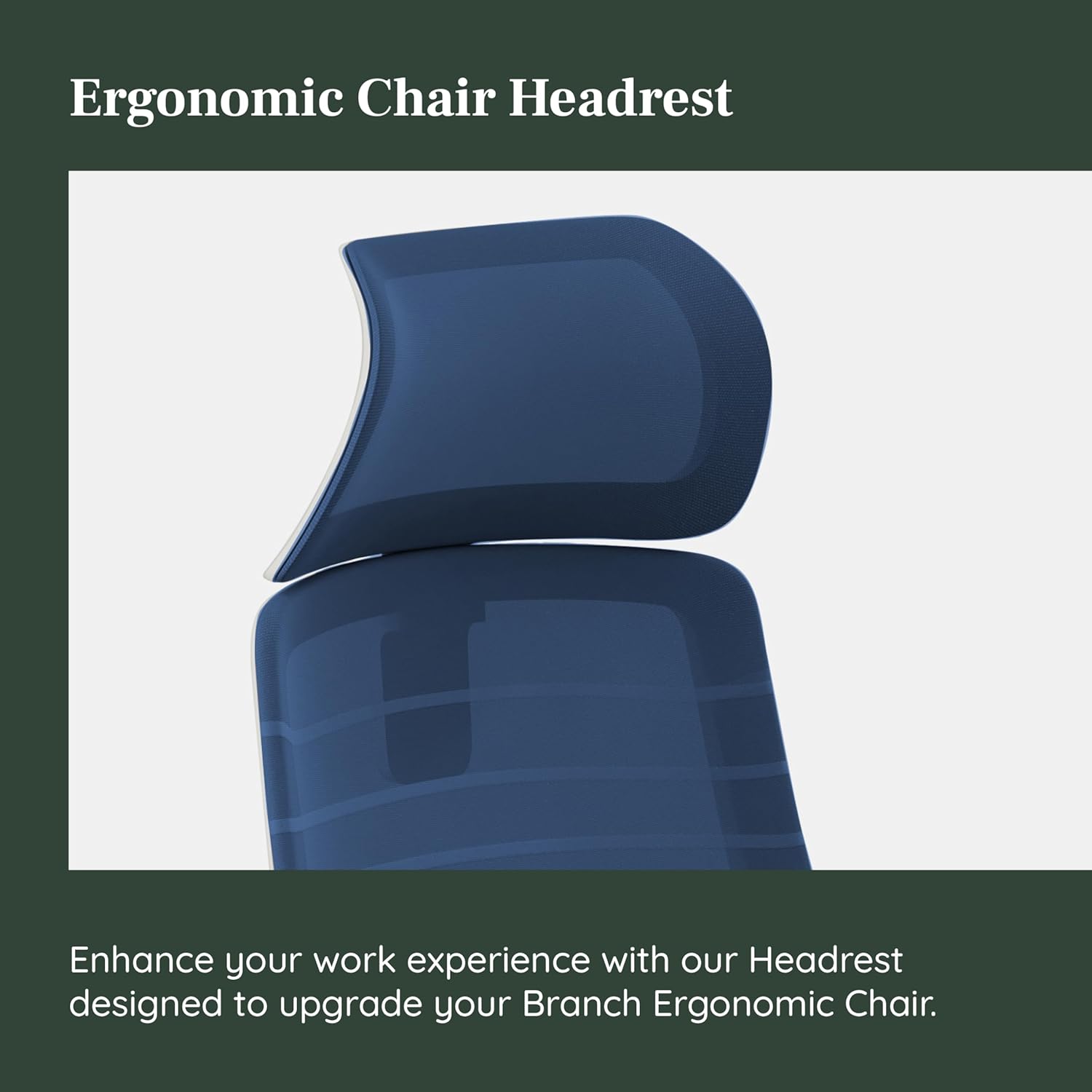 Branch Adjustable Ergonomic Headrest Attachment - Only Compatible Ergonomic Chair - Experience Optimal Comfort and Support - Baltic