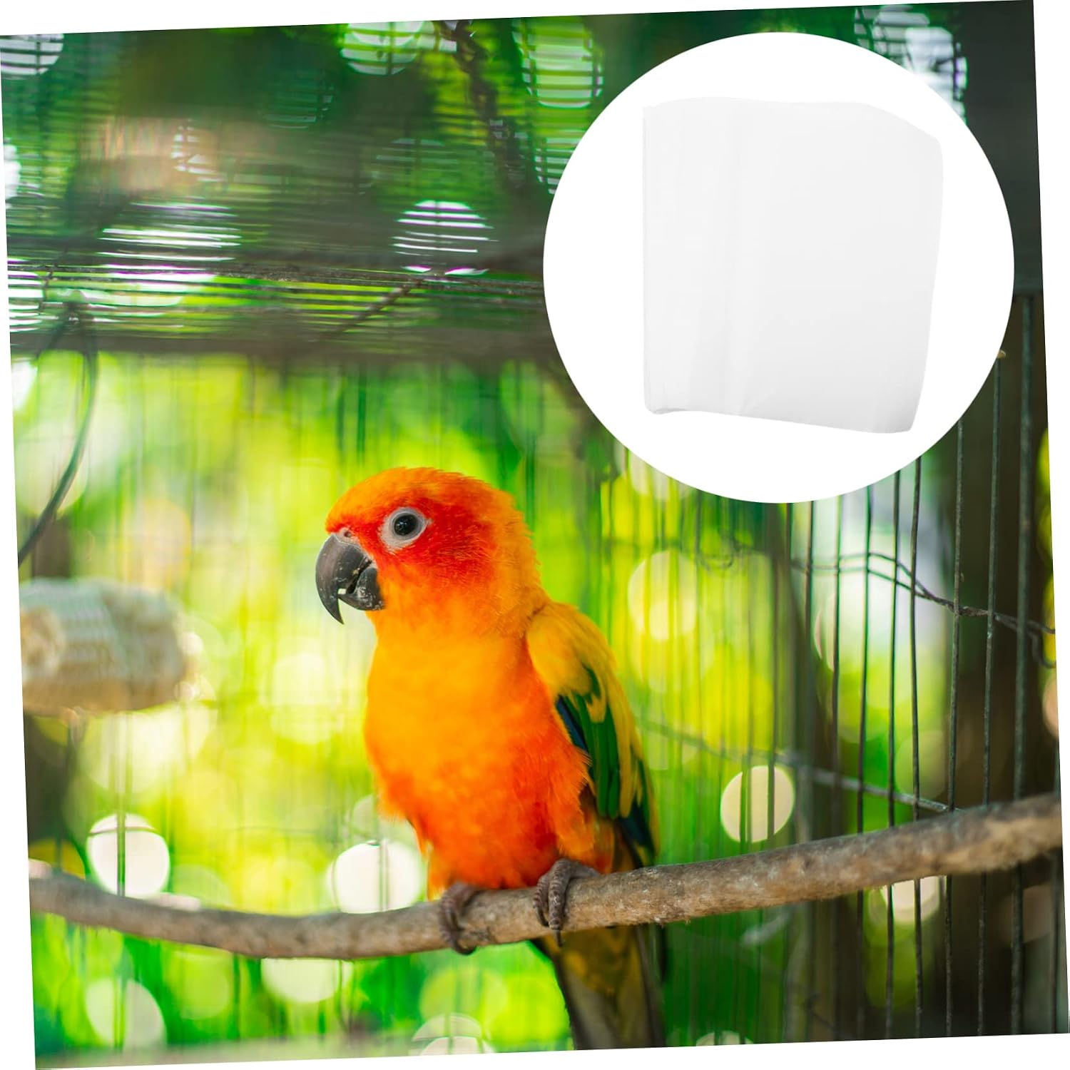 100pcs Disposable Parrot Cage Paper Mats Absorbent Urine Liner for Bird Cages Leak Design Convenient Bird Droppings Paper for Clean Environment