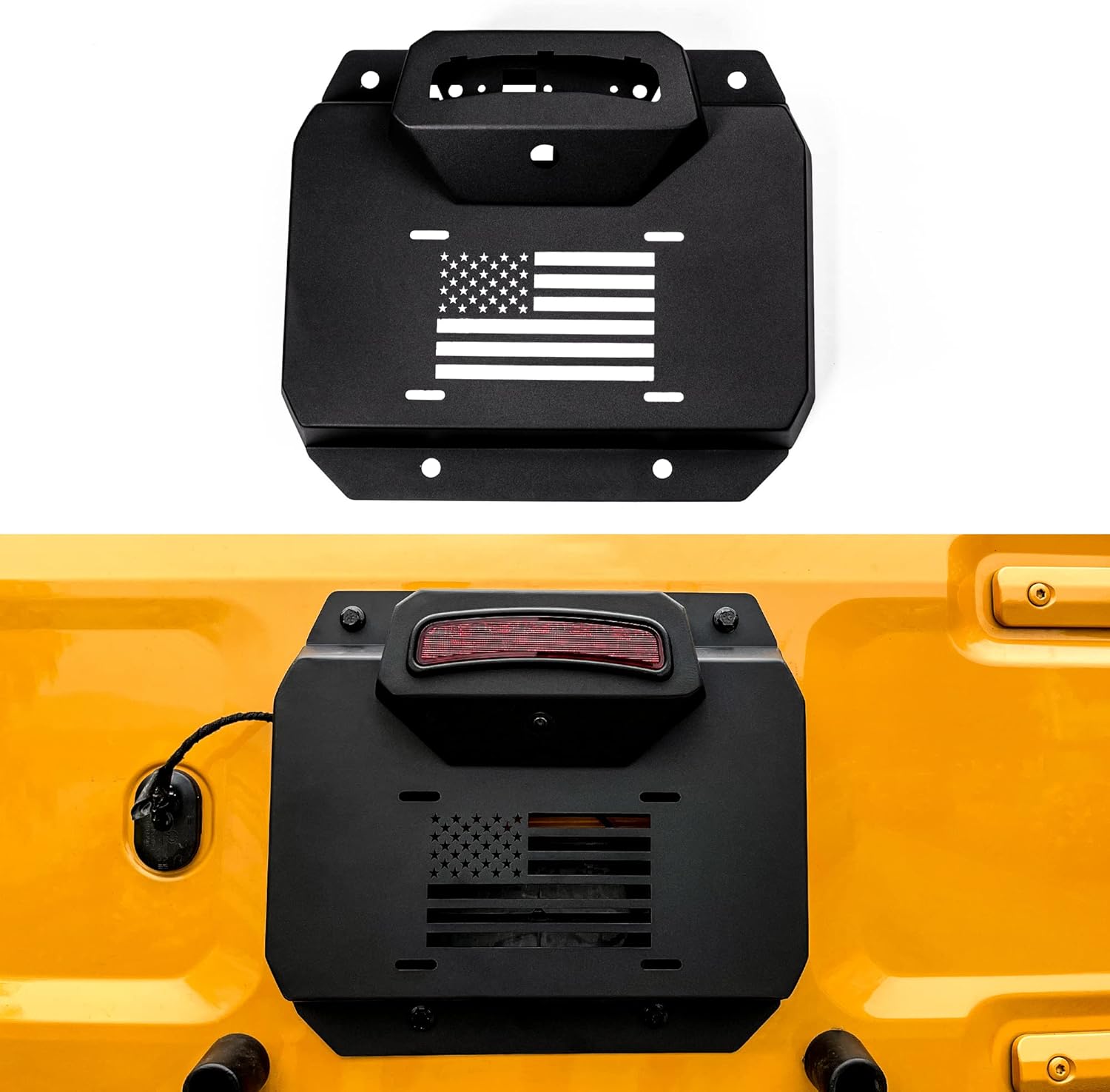 BESTAOO Spare Tire Carrier Delete Filler Plate Tramp Stamp Tailgate Vent-Plate Cover with Aluminum for Ford Bronco 2021 2022 2023 2024 2025 2026 2/4 Door Accessories