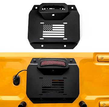 Spare Tire Carrier Delete Filler Plate Tramp Stamp Tailgate Vent-Plate Cover with Aluminum for Ford Bronco 2021 2022 2023 2024 2025 2026 2/4 Door Accessories