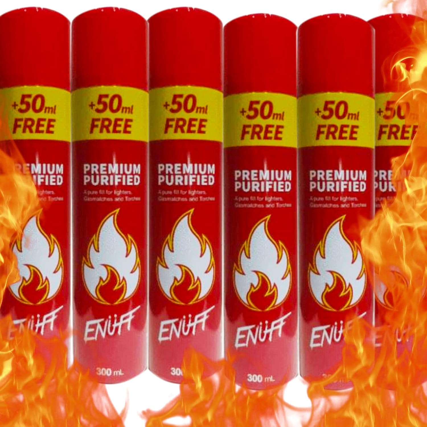 Enuff Premium Butane Jet Lighter Refill Purified Blow Torch Gas with