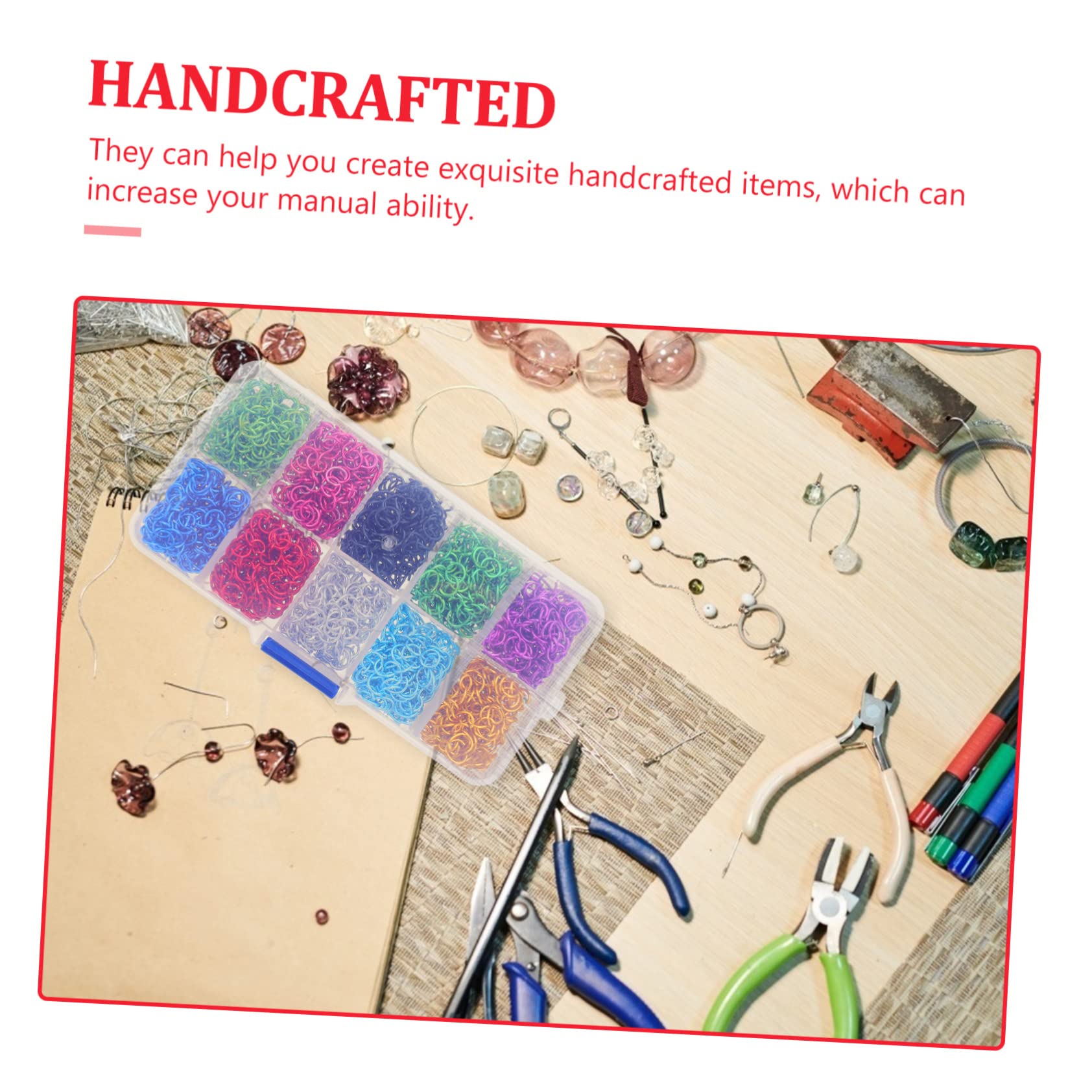 EXCEART 750piezas Anillos De Salto Abiertos Para Manualidades De Joyería Conectores De Pulsera y Collar Anillos De Bricolaje Accesorios De Joyería Coloridos