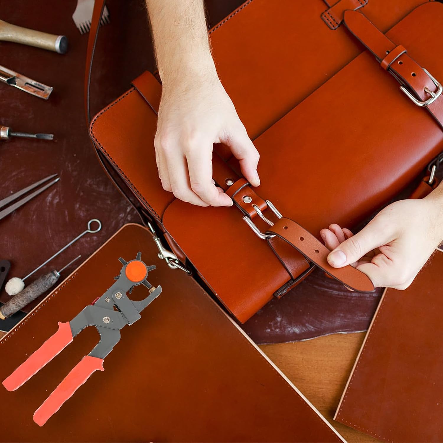 Leather Hole Punch Tool for Crafters and Seamstresses 6 Size