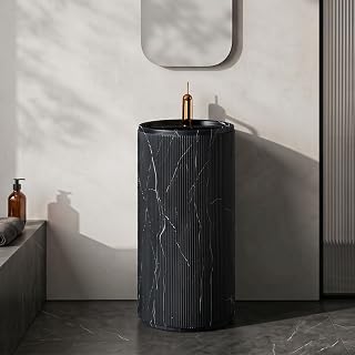Tubcraft faux marble pattern freestanding pedestal sink