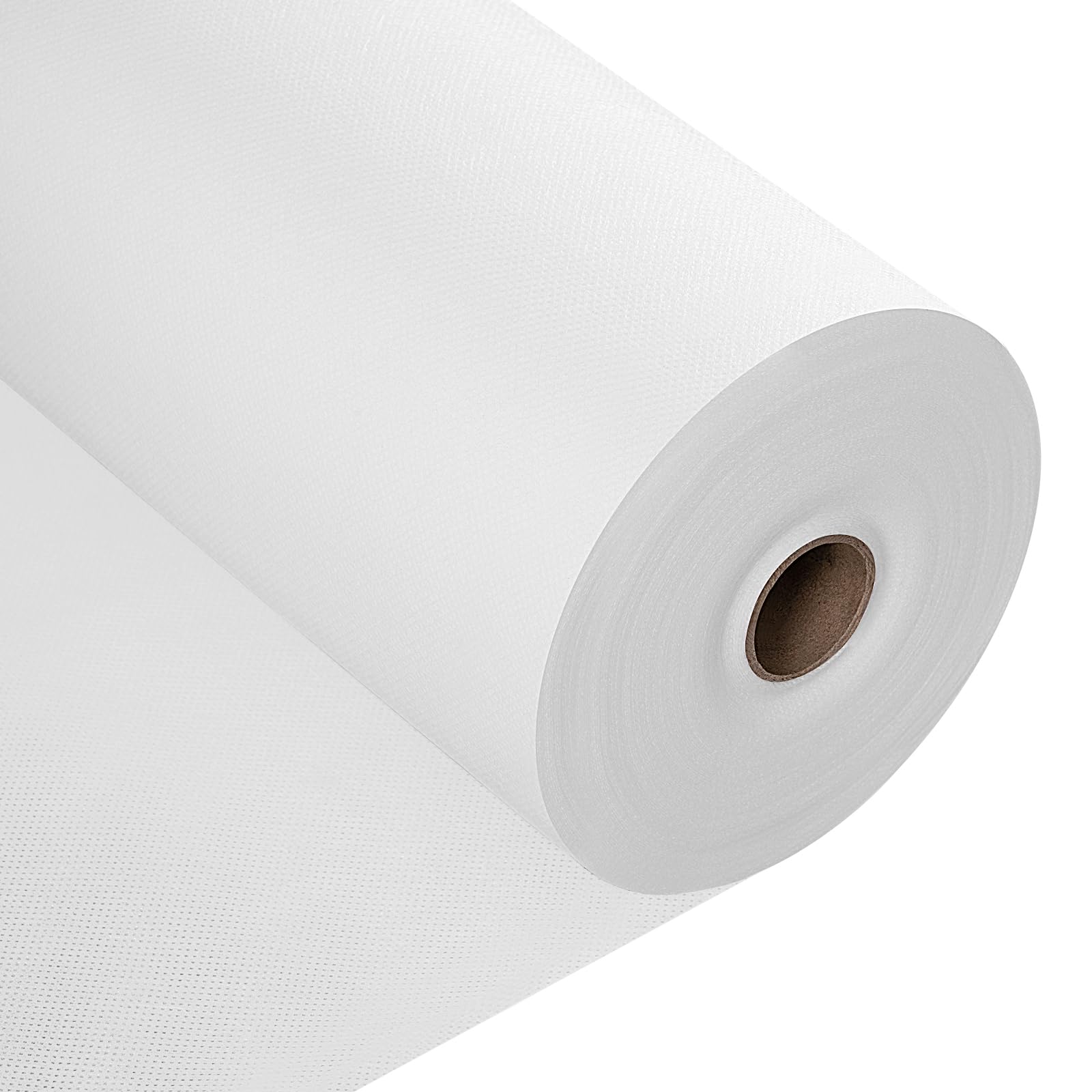 WOLTU Tischdeckenrolle, Einweg Vlies Tischdecke, Tischschutz wasserdicht Tischtuch Zuschneidbar, 80 g/m²,Tischschoner Meterware, für Party Geburtstag Hochzeit Weihnachten 1,18×25M Weiß