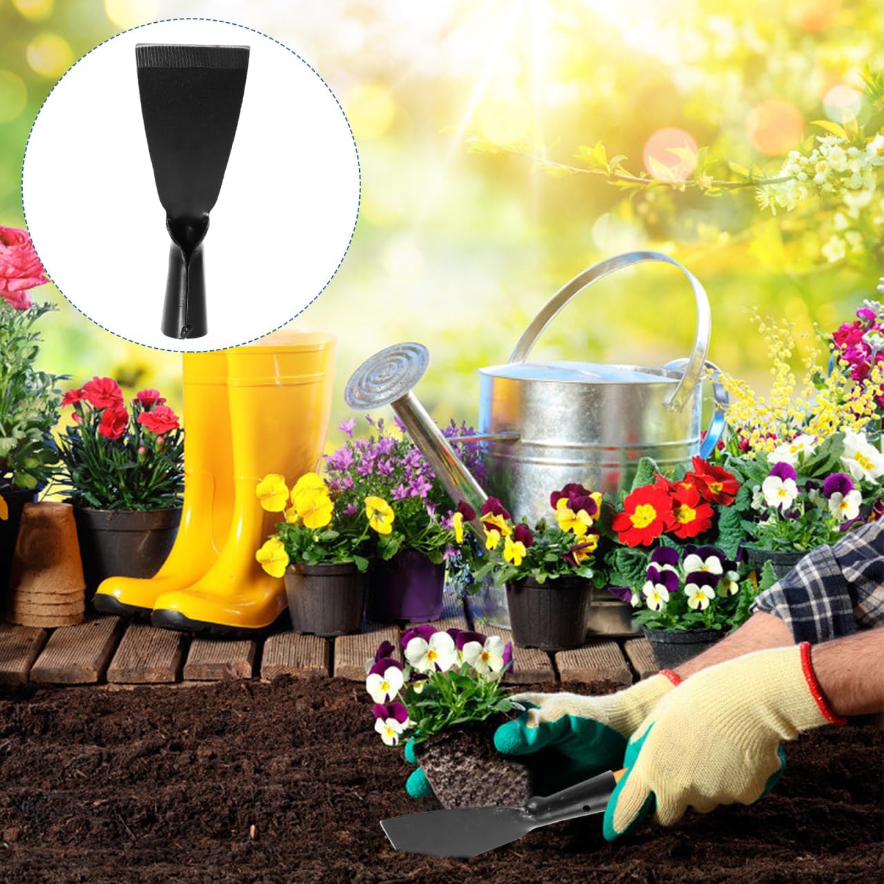 Abaodam Rust Removal Metal Shovel Head Multi-Purpose Steel Spade for Deck and Garden Cleaning, 7cm Compact Hand Tool for Household and Outdoor Use