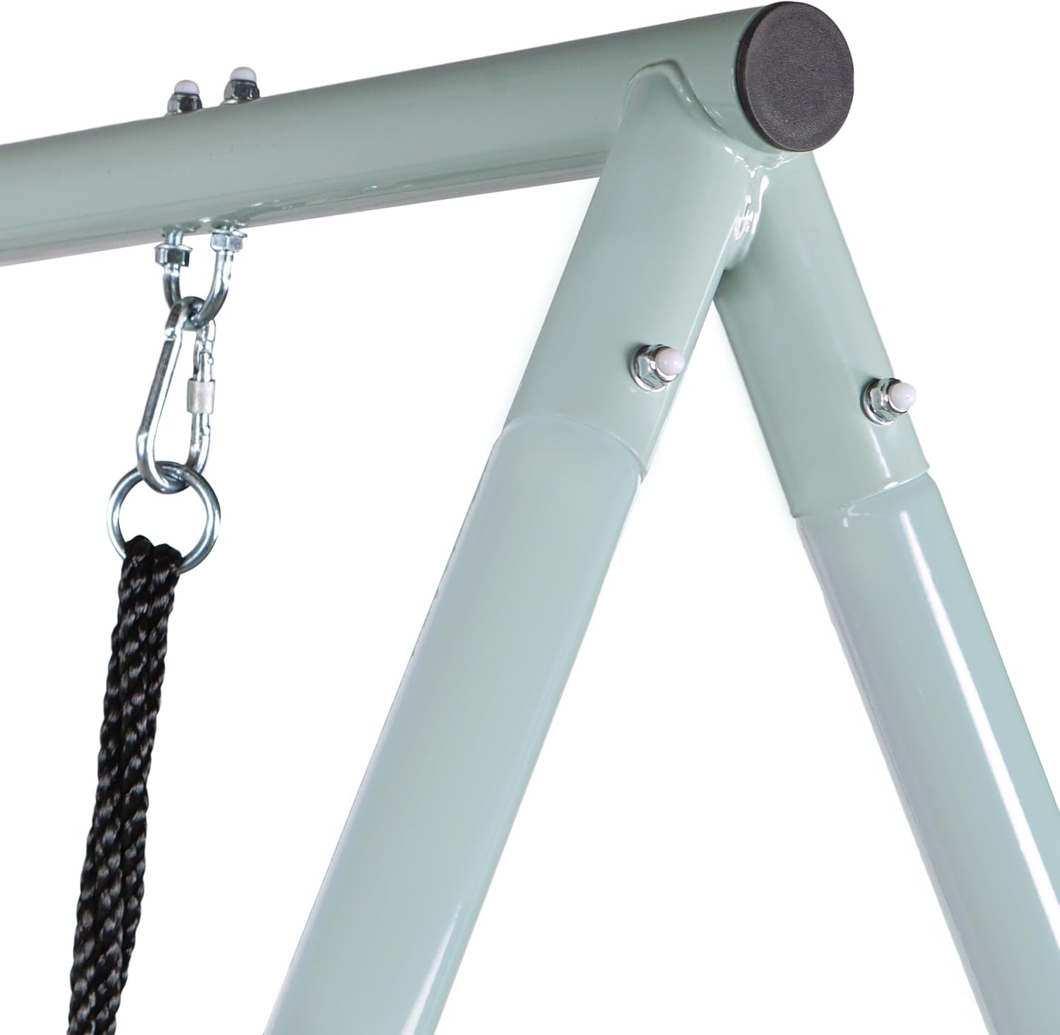 Close-up of the top bar connection point