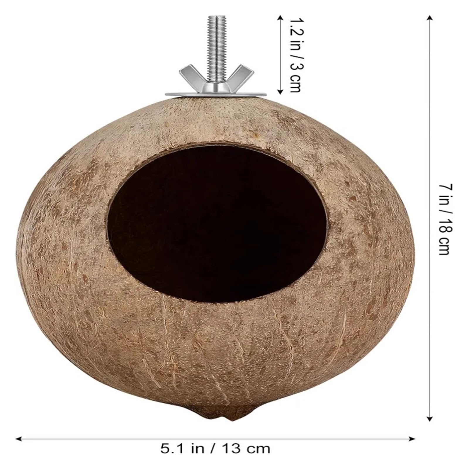Vogelhaus aus Kokosnuss Vogelhauskäfig aus Kokosnussschalen for Wellensittiche und Papageien