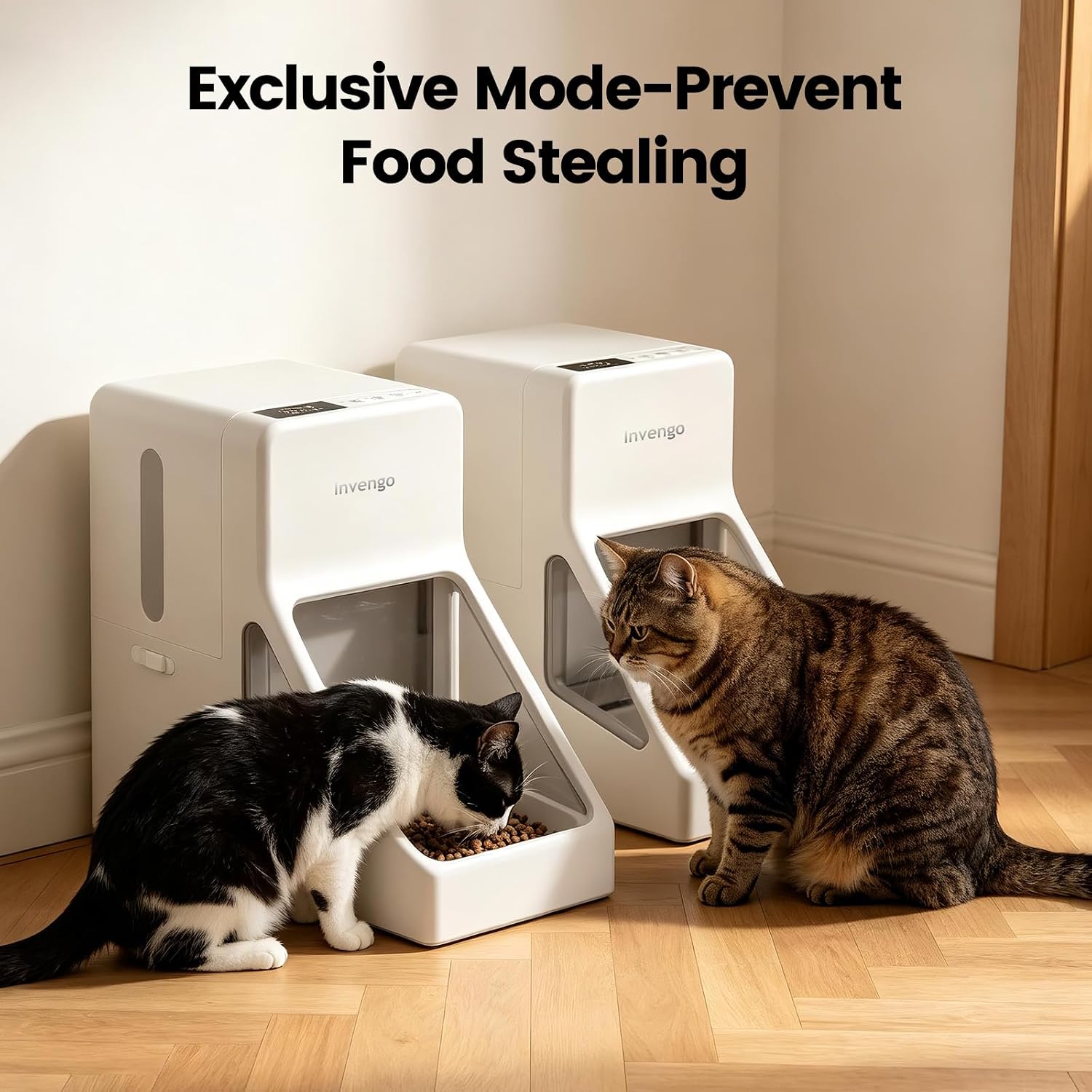 Invengo RFID Automatic Cat Feeder, Microchip & RFID Tag Compatible, with Cats Recognition & Diet Tracking for Multi-Pet Homes and Different Diets