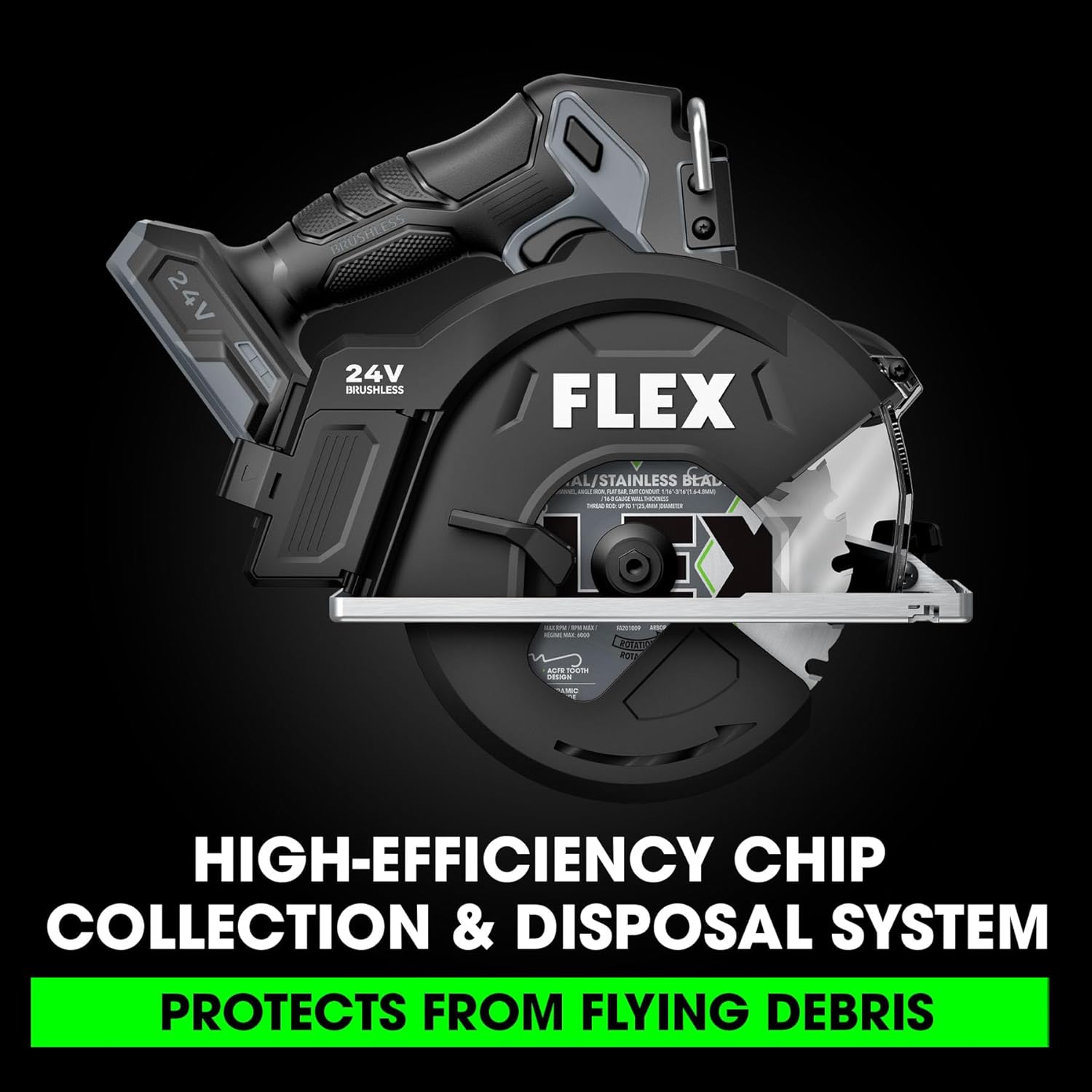 FLEX 5-7/8-inch Cordless Metal Cutting Circular Saw Tool Only, Battery and Charger Not Included - FX2461-Z
