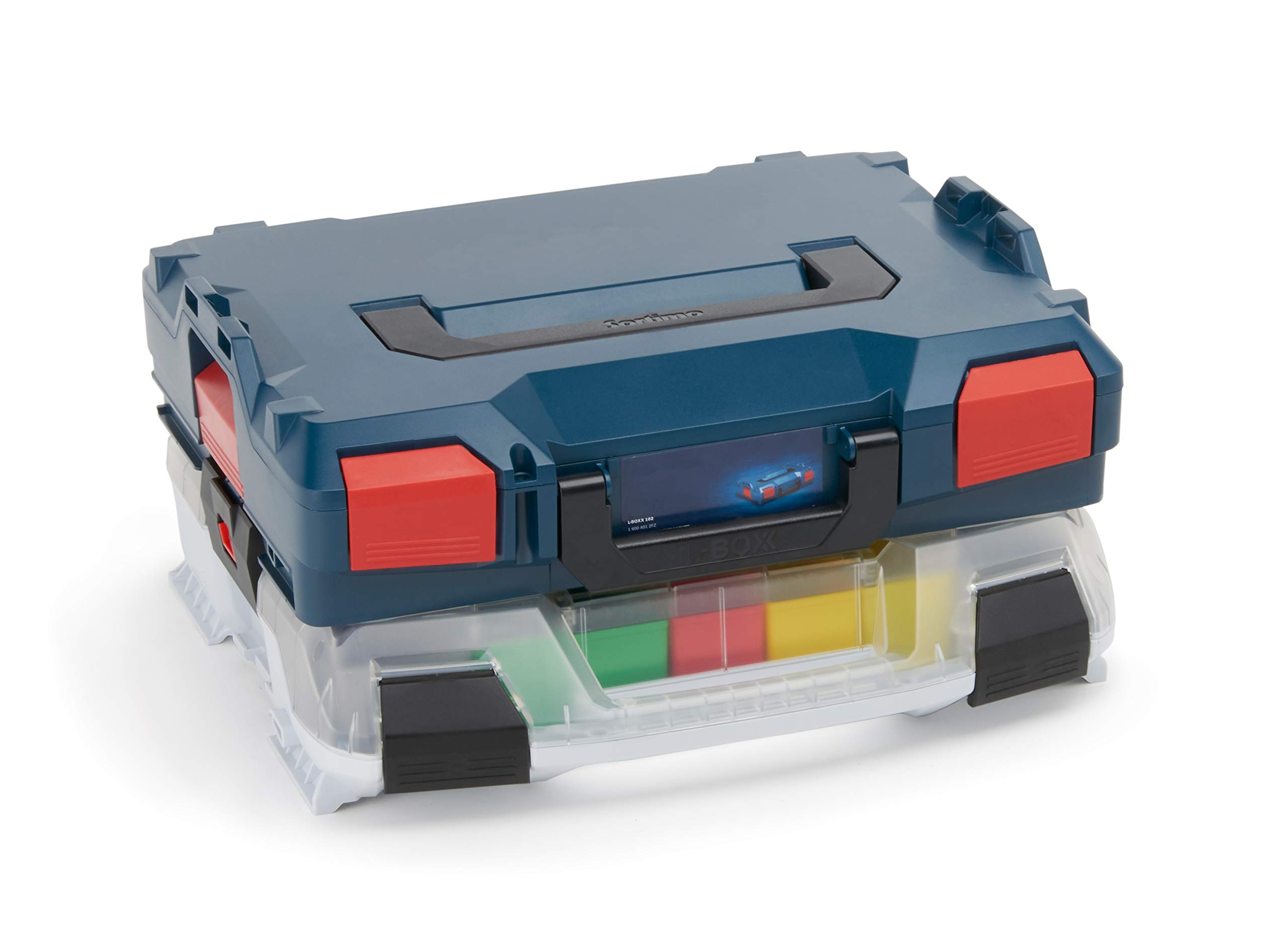 L-BOXX W-BOXX 102 Professional Azul incl. 2 Juego de Cajas de Inserción | Caja de Sortimentos L-Case | Caja de Tornillos con Tapa Transparente