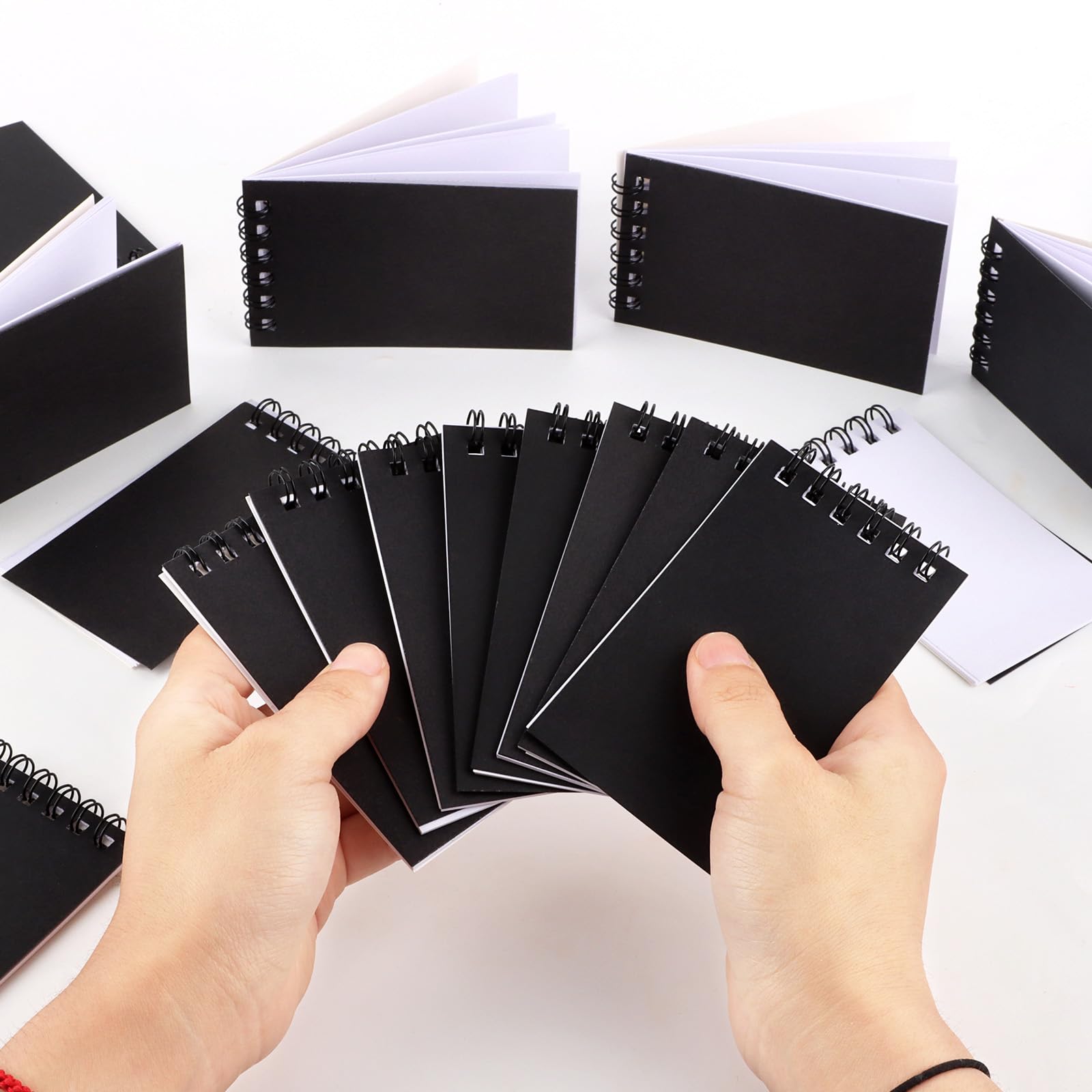 Mini bloc-notes à spirales en vrac, noir, petit bloc-notes de poche pour la prise de notes, l'écriture, les étudiants, la salle de classe, la maison, le bureau, les voyages
