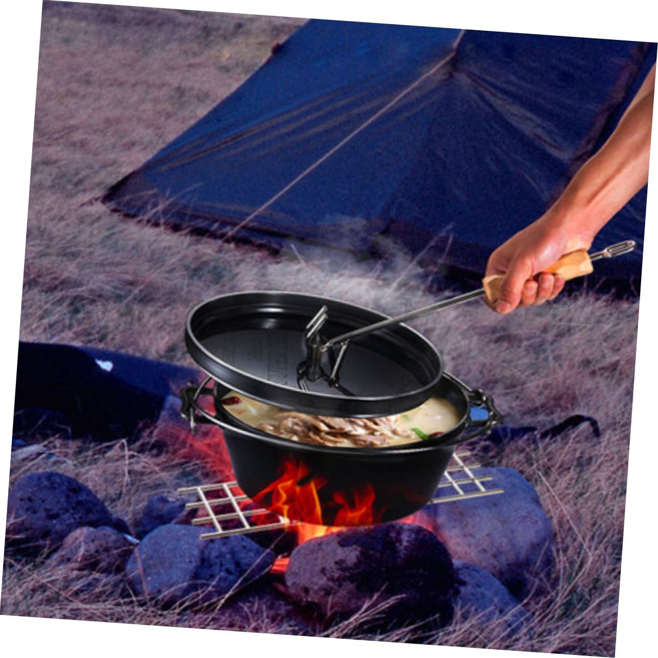 Cabilock Stainless Steel Double Hook Lid Lifter for Pots and Cookware