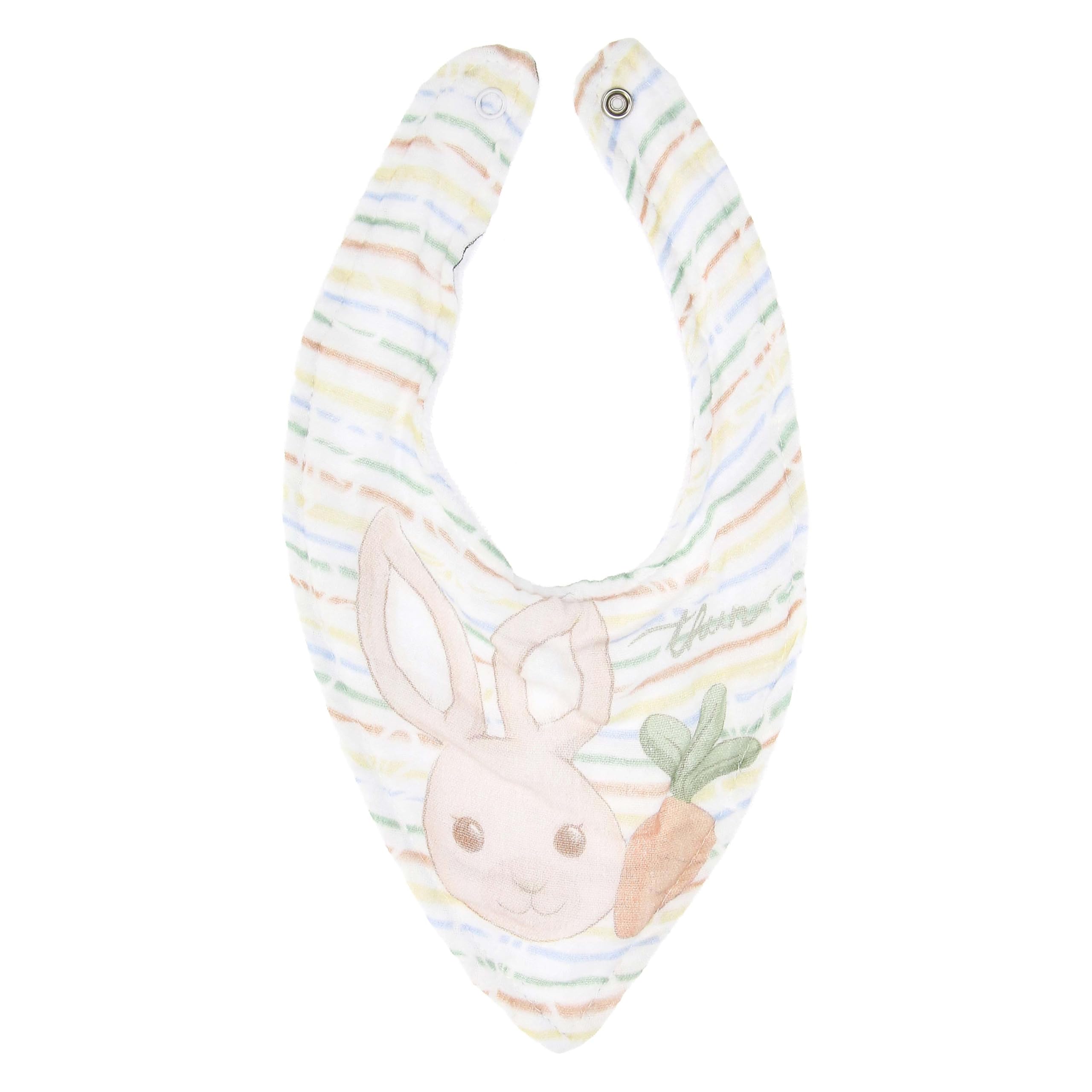 THUN - Set 3 bavaglini in cotone - 100% cotone, fodera 75% cotone, 25% poliestere - Collezione Baby Dolce Fattoria - 18 x 28 cm