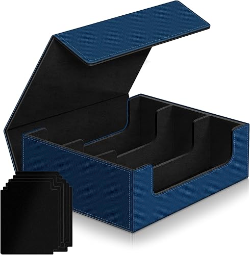 Funda para cartas intercambiables, caja de almacenamiento de tarjetas con capacidad para más de 1800 tarjetas de una sola manga, cierre magnético de