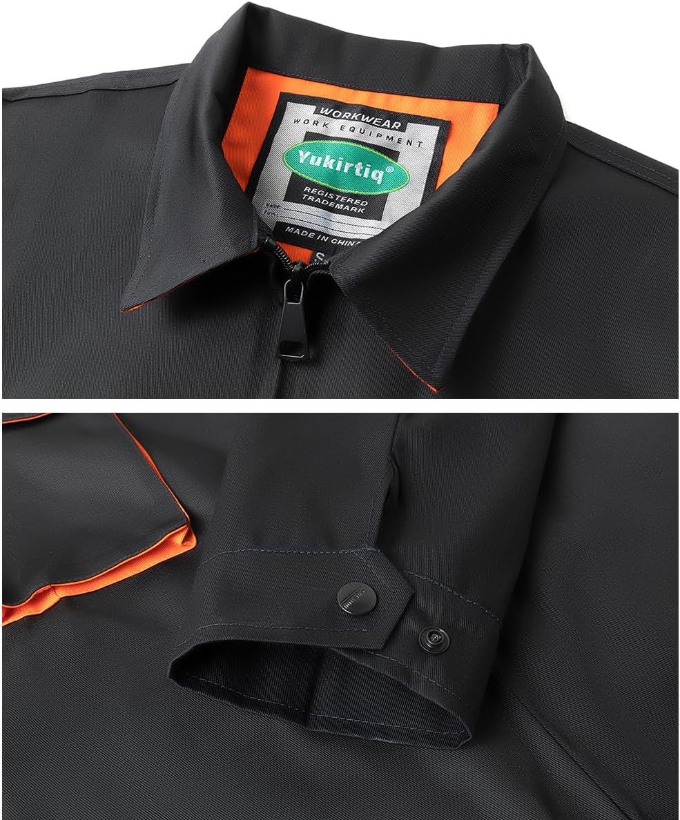 Men's Coveralls Mechanic Work Jumpsuit Multi Pockets Overalls Long Sleeve Workwear Coverall - Image 4