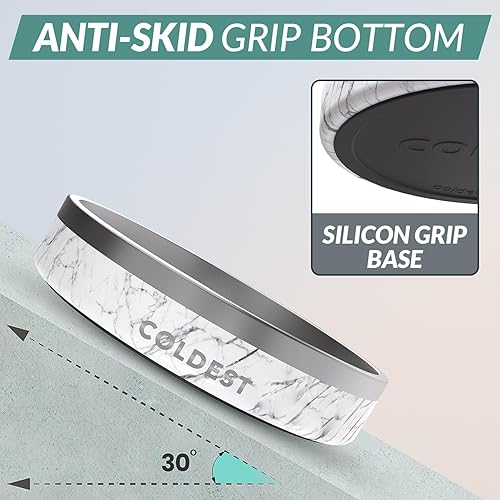 Vista 389 de Coldest Cuenco de metal antioxidante, antideslizante, 3 capas aisladas, acero inoxidable, perro, gato, mascota, antiderrames, sólido, para agua