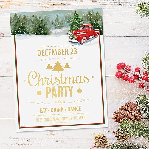 Vista 50 de Papel para cartas con pequeños árboles navideños, juego de 25 papeles de Navidad de 8 1/2 x 11 pulgadas, papel compatible con computadora