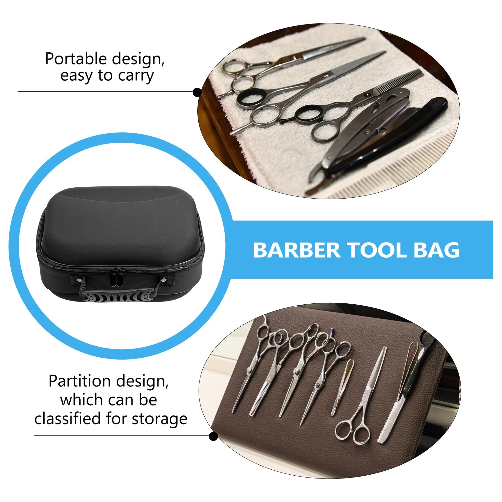 ARTIBETTER Pochette Coiffeur Imperméable Grosse Capacité pour Matériel de Coiffure et Sèche-Cheveux, Adaptée aux Barbiers et Salons