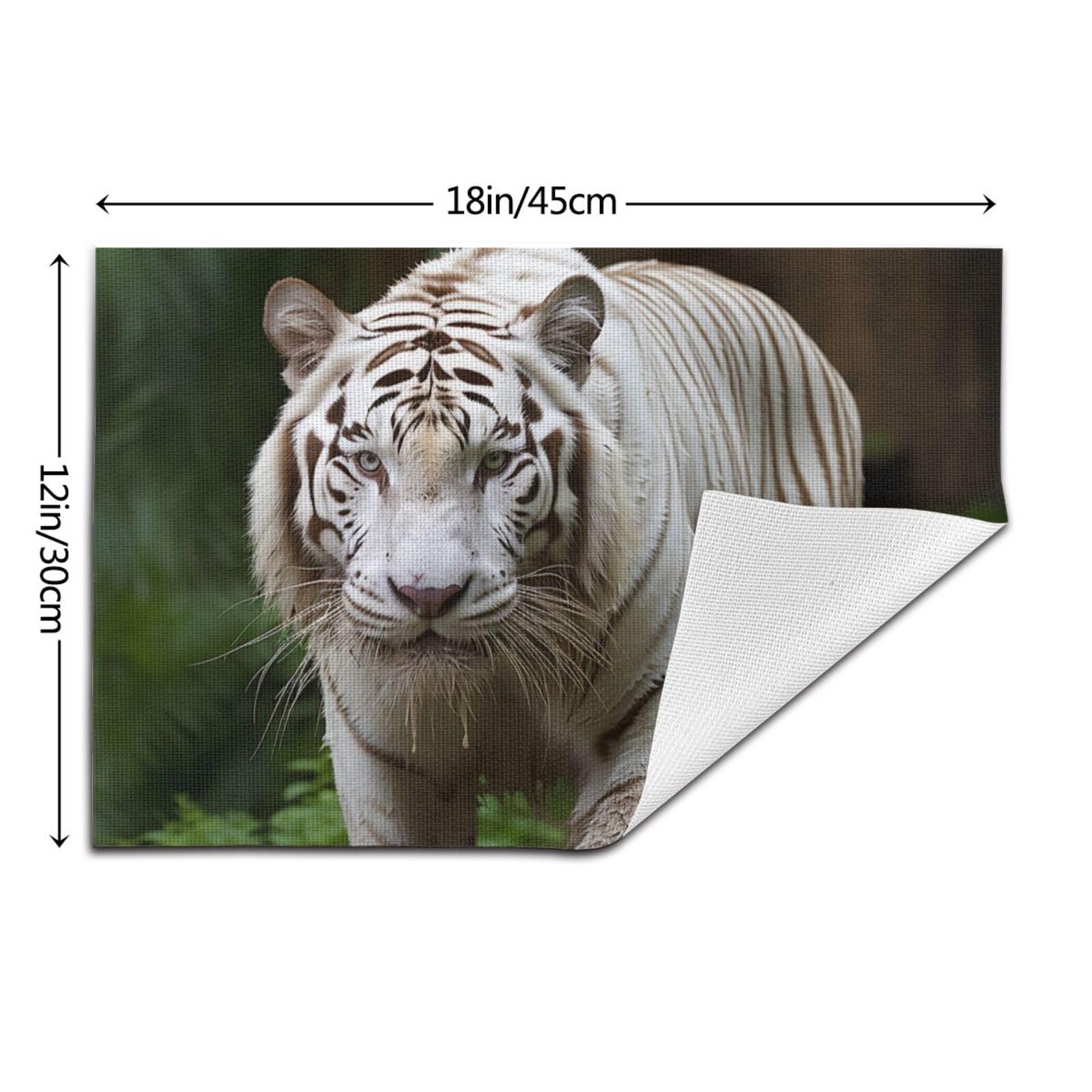 Majestic - Tovaglietta all'americana con tigre del Bengala, antiscivolo, resistente al calore, isolante, per casa, cucina, ristorante, hotel, decorazione per feste