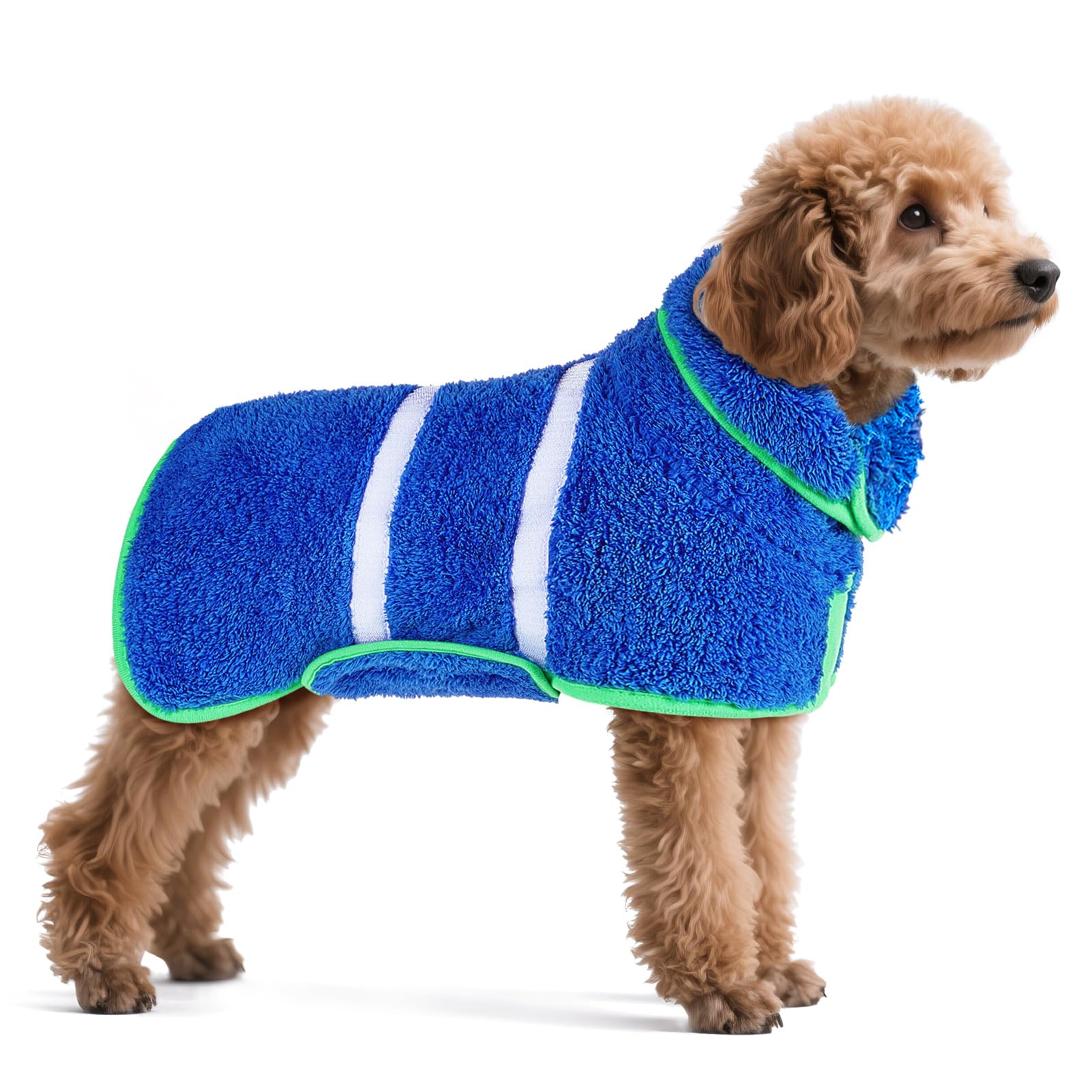 Dog Bathrobe Super Absorbent Dog Towels Large Quick Drying Robes for After Bath Soft Adjustable Warm Keeping Dogs Towel(S-XXL)