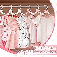 Vista 2 de Percha de ropa con cuentas de perlas, mini perchas pequeñas de perlas, perlas de metal, elegantes perchas para ropa con cinta, perchas estándar