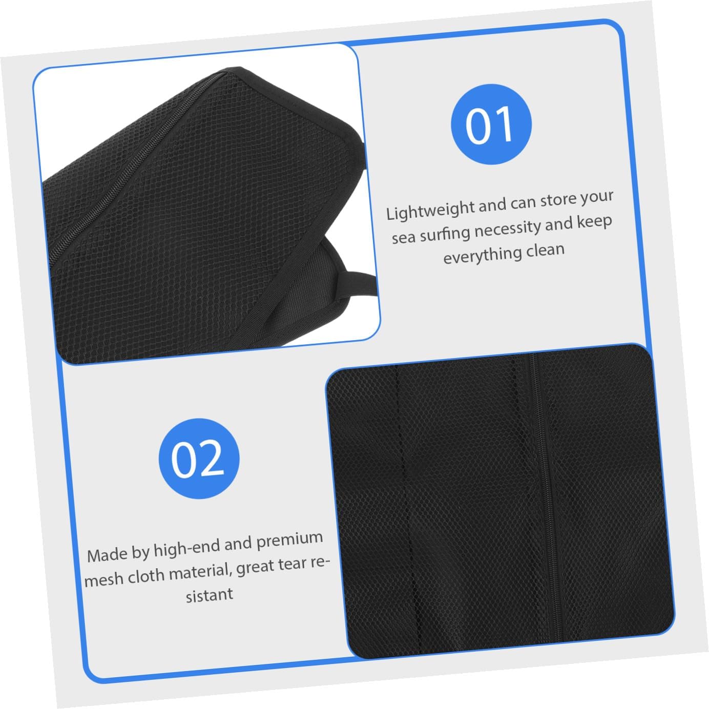 Paddleboard Mesh Storage Bag with Deck Netting, Kayak Surfboard Sundries Organizer, Lightweight Water Sports Sup Accessory for Outdoor Travel and Beach Use