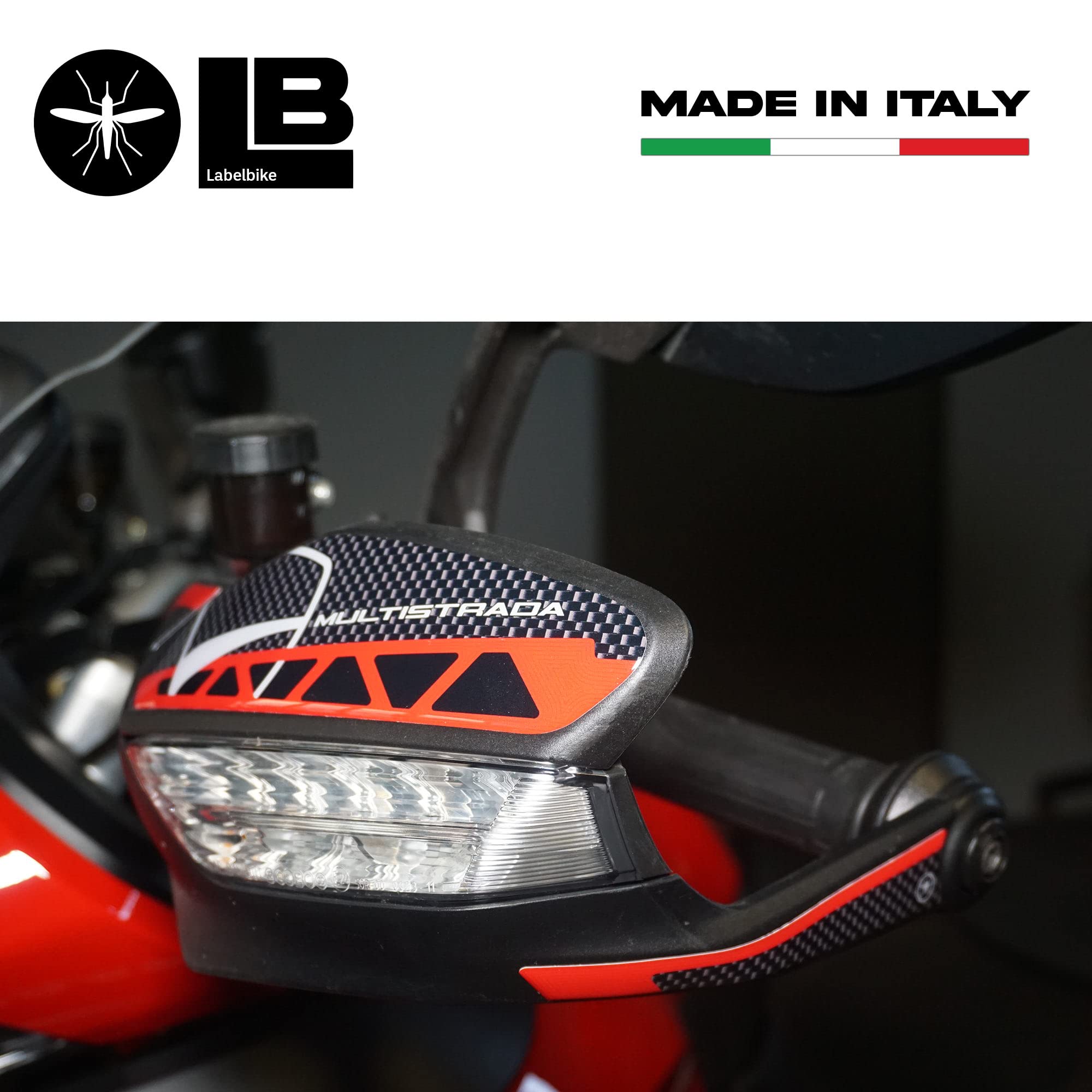 Labelbike 3D-Gelharz-Aufkleber-Set Für Ducati MULTISTRADA 1200 (2010-2014) – Dreifarbig, Kratzfest & Wasserdicht