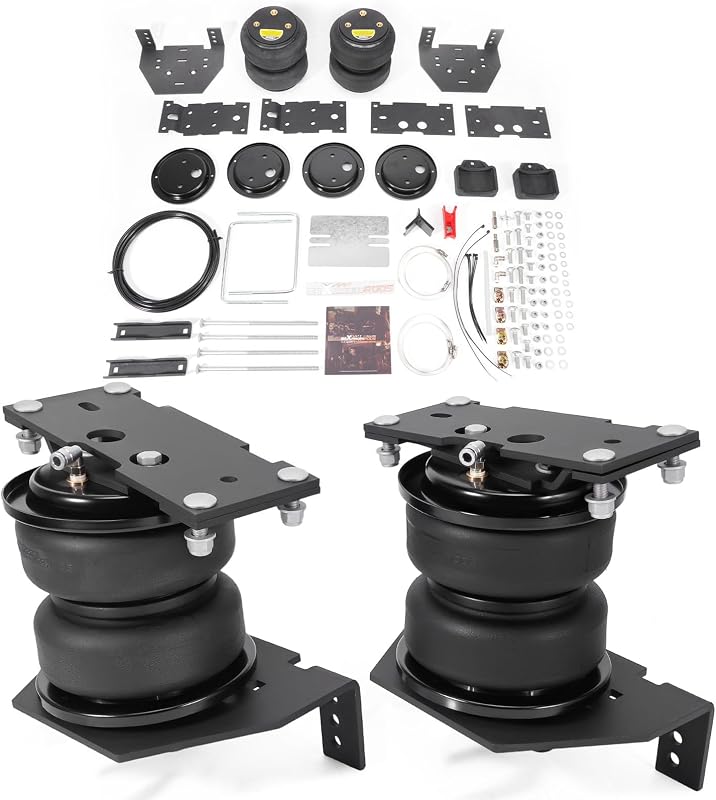 maXpeedingrods 5000 lbs Air Suspension Bag Kit for Ford F250 F350 2017-2019 | for Ford F450 2017-2026, 4WD Only, w/ Internal Bumper, Rear Air Helper Spring Kit, Black