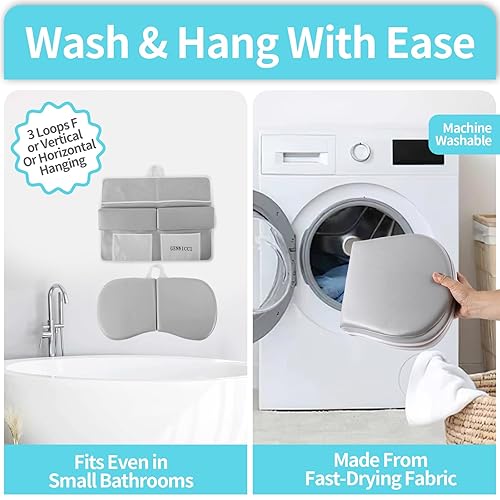 Miniatura 5 de Almohadilla de descanso para rodillas y codos para bebés, cubierta de grifo para bañera de bebé, ballena de silicona para niños, 39 x 16 pulgadas