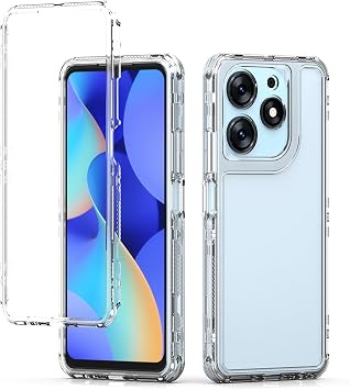 For Tecno Spark 10 Pro Crystal Clear Case,Shockproof Protective Phone,Anti-Scratch Transparent Slim Cover for