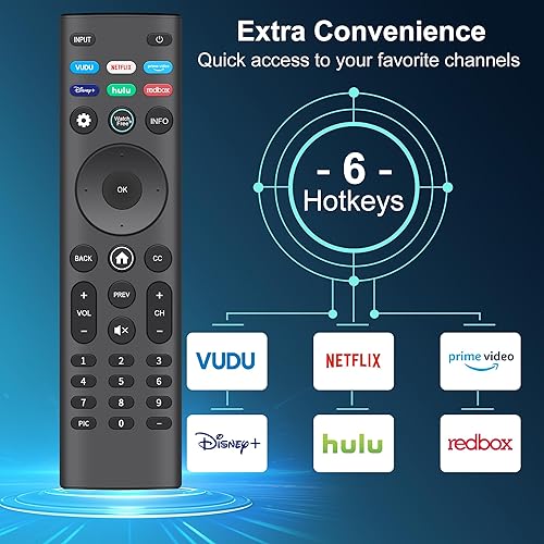 Miniatura 5 de Reemplazo para Vizio-Smart-TV-Remote XRT140 XRT260 XRT270 Control remoto universal XRT136 para todos los televisores VIZIO Smart TV Control remoto