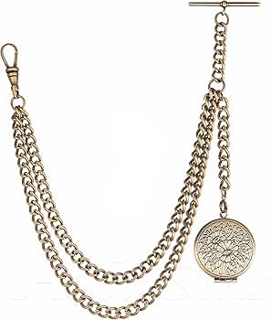 Amazon.com: Bronze Colour Single Albert Pocket Watch Chain with