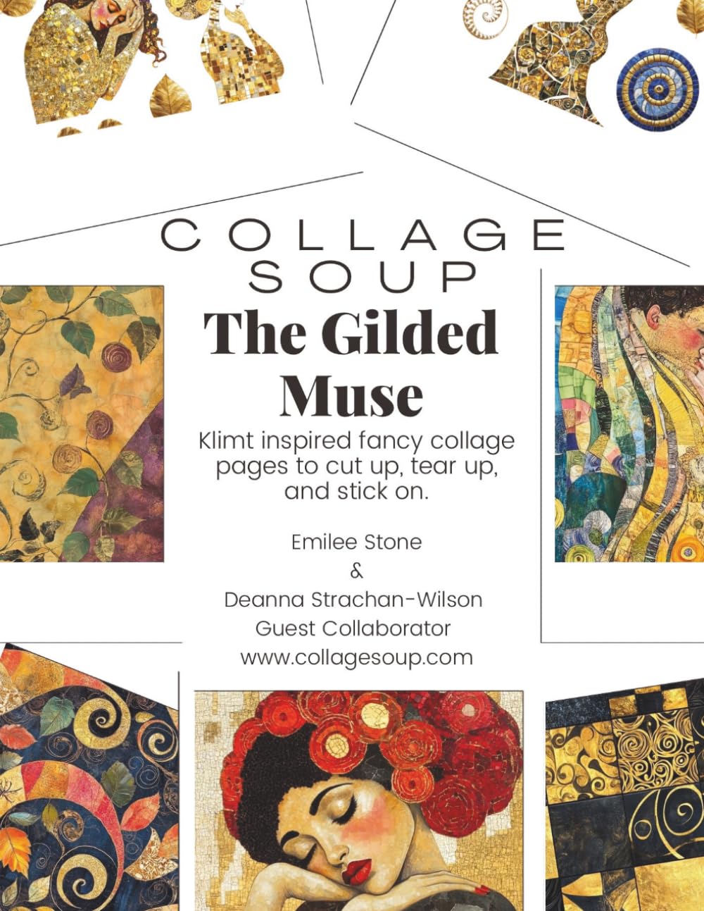 The Gilded Muse by Collage Soup: Klimt-Inspired Fancy Art Papers for Junk Journals and Mixed Media