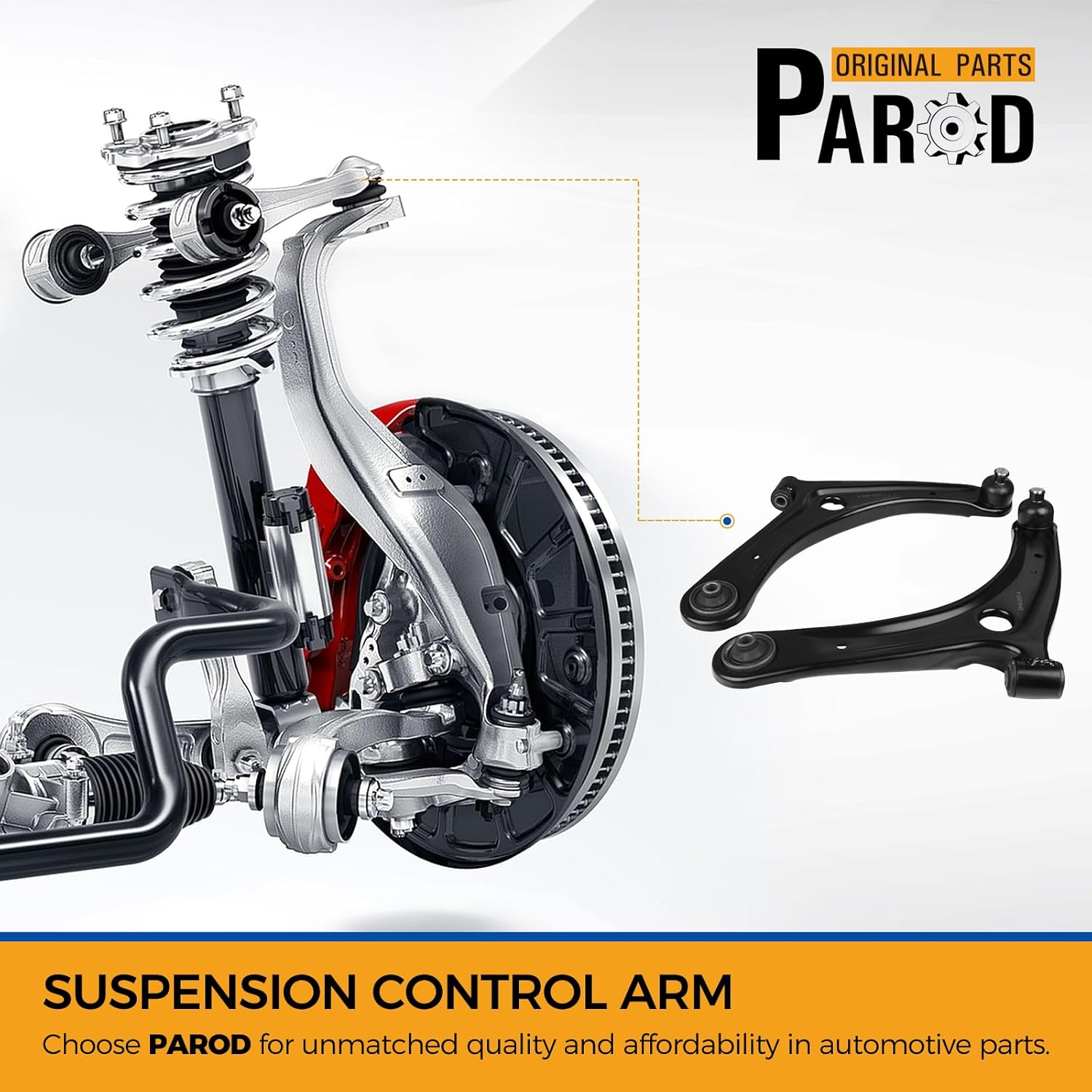 MACEL Front Lower Control Arm Fit for Dodge Caliber 2007-2012, Jeep Compass, Patriot 2007-2017 Both Passenger Driver Side w/Ball Joint Assembly#RK620066 RK620065